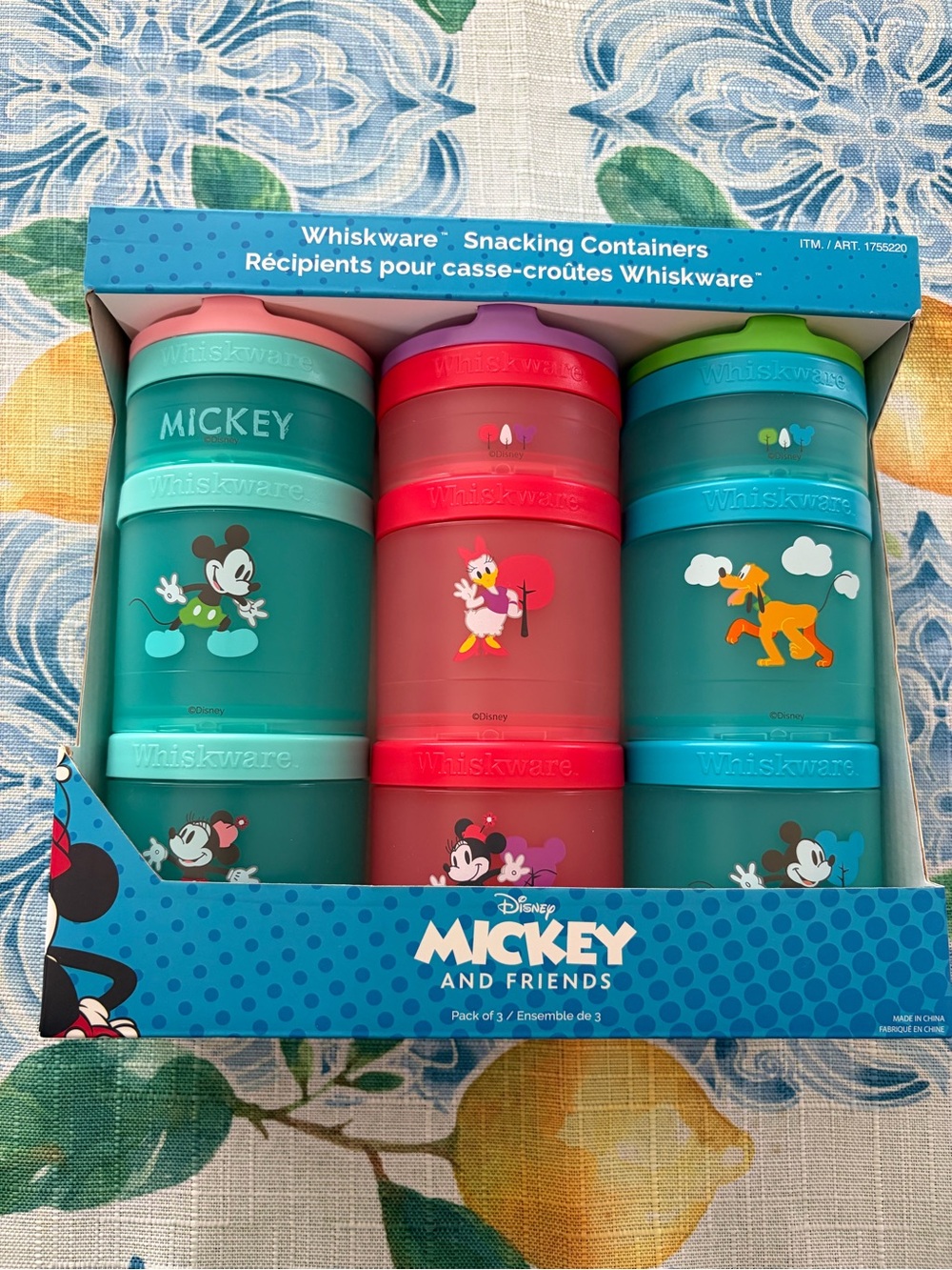 Whiskware stackable Disney Mickey & Friends snacking containers